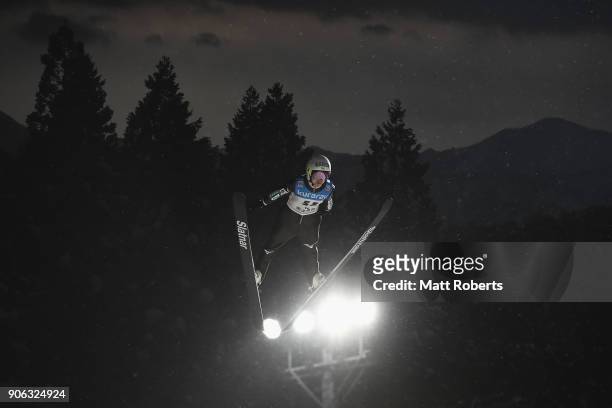 Sara Takanashi of Japan competes during the offical training on day one of the FIS Ski Jumping Women's World cup Zao at Kuraray Zao Schanze on...