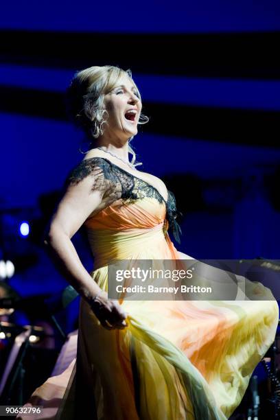 Lesley Garrett performs on stage as part of Tower Festival at the Tower of London on September 12, 2009 in London, England.