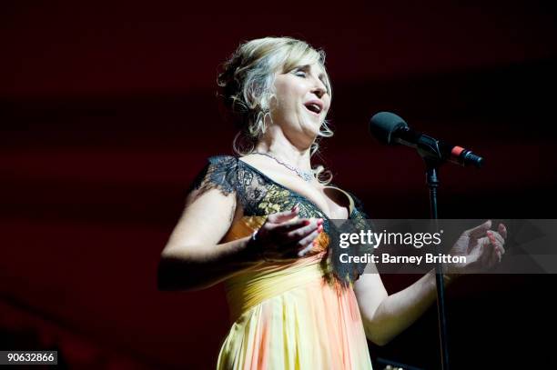 Lesley Garrett performs on stage as part of Tower Festival at the Tower of London on September 12, 2009 in London, England.