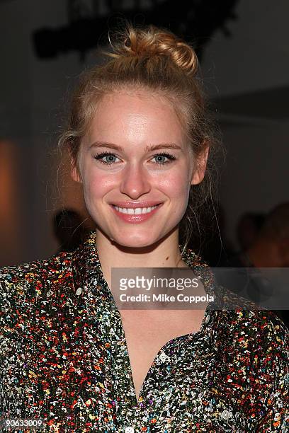 Actress Leven Rambin attend Adam Spring 2010 during Mercedes-Benz Fashion Week at Milk Studios on September 12, 2009 in New York City.