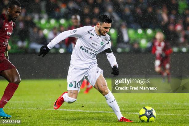 Remy Cabella of Saint Etienne during the Ligue 1 match between Metz and AS Saint-Etienne at on January 17, 2018 in Metz, .