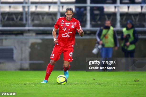 Daniel of Montpellier during the Ligue 1 match between Amiens SC and Montpellier Herault SC at Stade de la Licorne on January 17, 2018 in Amiens, .