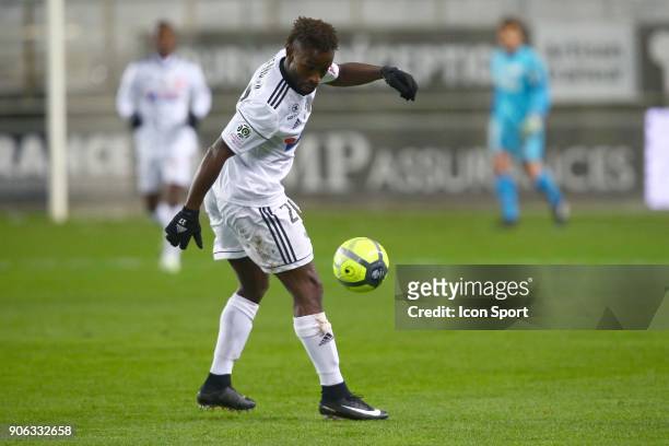 John steven during the Ligue 1 match between Amiens SC and Montpellier Herault SC at Stade de la Licorne on January 17, 2018 in Amiens, .