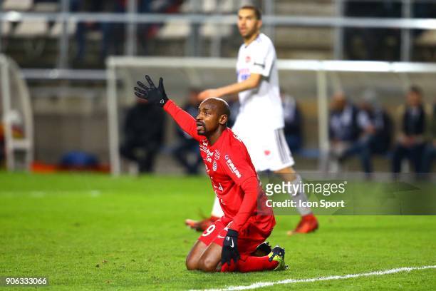 Souleymane of Montpellier during the Ligue 1 match between Amiens SC and Montpellier Herault SC at Stade de la Licorne on January 17, 2018 in Amiens,...
