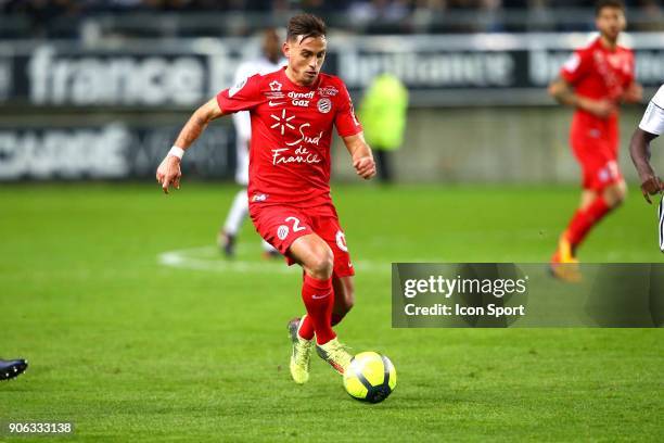 Ruben of Montpellier during the Ligue 1 match between Amiens SC and Montpellier Herault SC at Stade de la Licorne on January 17, 2018 in Amiens, .