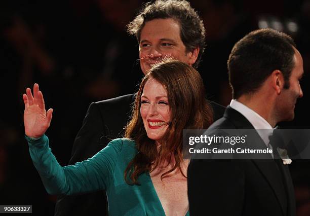 Actress Julianne Moore attends the "A Single Man" premiere at the Sala Grande during the 66th Venice Film Festival on September 11, 2009 in Venice,...