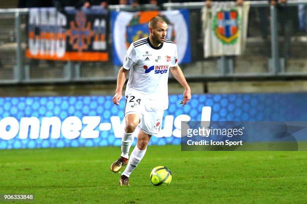 Mathieu of Amiens during the Ligue 1 match between Amiens SC and Montpellier Herault SC at Stade de la Licorne on January 17, 2018 in Amiens, .