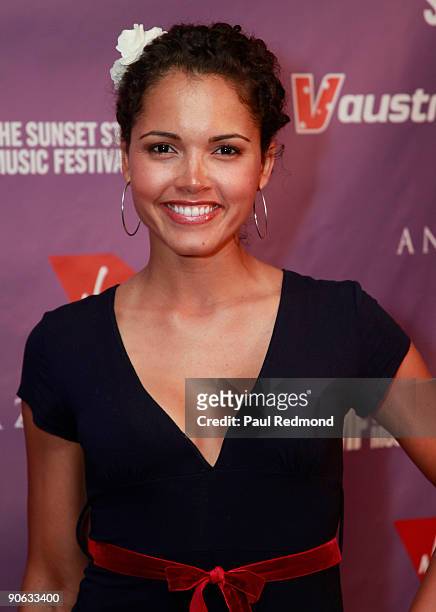 Former Miss USA Susie Castillo attends "Get Stripped" the official party of the Sunset Strip Music Festival at the Andaz Hotel on September 11, 2009...