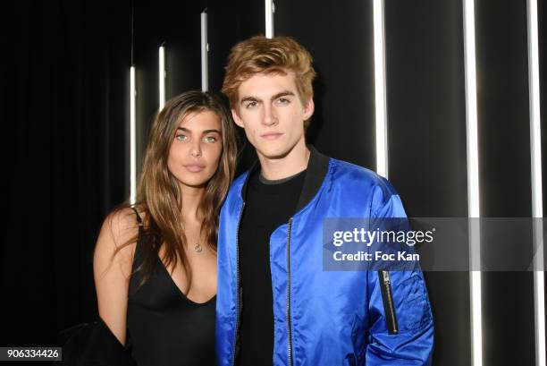 Charlotte Dalessio and Presley Gerber attend YSL Beauty Party During Paris Fashion Week Menswear Fall/Winter 2018-2019 on January 17, 2018 in Paris,...