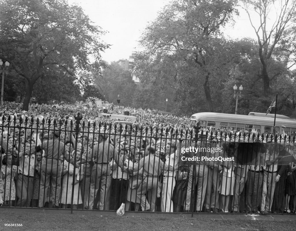 Crowd After Japanese Surrender
