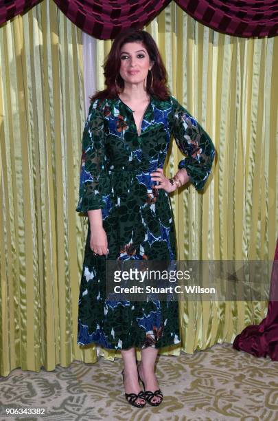 Twinkle Khanna attends a photocall for 'Pad Man' at The Bentley Hotel on January 18, 2018 in London, England.