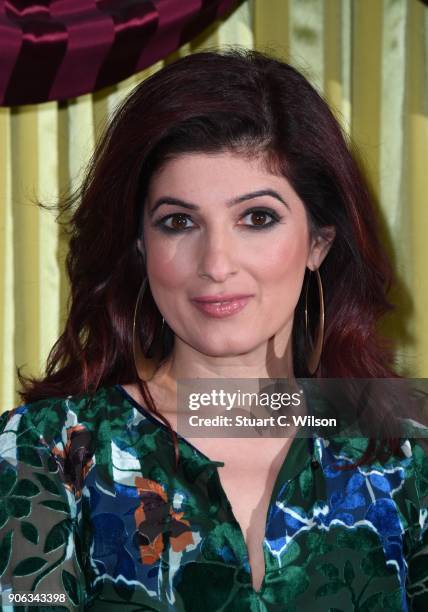 Twinkle Khanna attends a photocall for 'Pad Man' at The Bentley Hotel on January 18, 2018 in London, England.