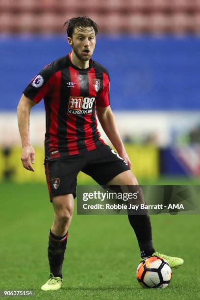 Harry Arter of Bournemouth during The Emirates FA Cup Third Round Replay between Wigan Athletic v AFC Bournemouth at DW Stadium on January 17, 2018...