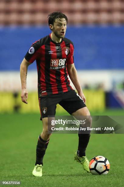 Harry Arter of Bournemouth during The Emirates FA Cup Third Round Replay between Wigan Athletic v AFC Bournemouth at DW Stadium on January 17, 2018...