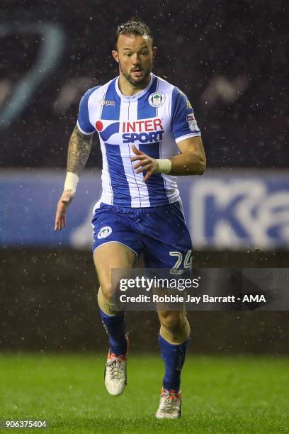 Noel Hunt of Wigan Athletic during The Emirates FA Cup Third Round Replay between Wigan Athletic v AFC Bournemouth at DW Stadium on January 17, 2018...