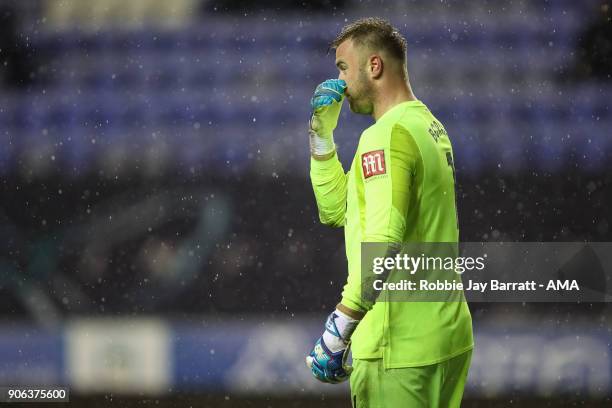 Arthur Boruc of Bournemouth during The Emirates FA Cup Third Round Replay between Wigan Athletic v AFC Bournemouth at DW Stadium on January 17, 2018...