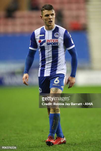 Max Power of Wigan Athletic during The Emirates FA Cup Third Round Replay between Wigan Athletic v AFC Bournemouth at DW Stadium on January 17, 2018...