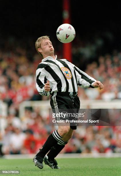 David Batty of Newcastle United in action during the FA Carling Premiership match between Arsenal and Newcastle United at Highbury on May 3, 1997 in...