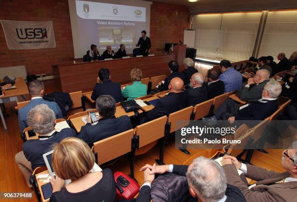 General view of the Italian Football Federation and USSI Seminar at Giulio Onesti sport center on January 18, 2018 in Rome, Italy.