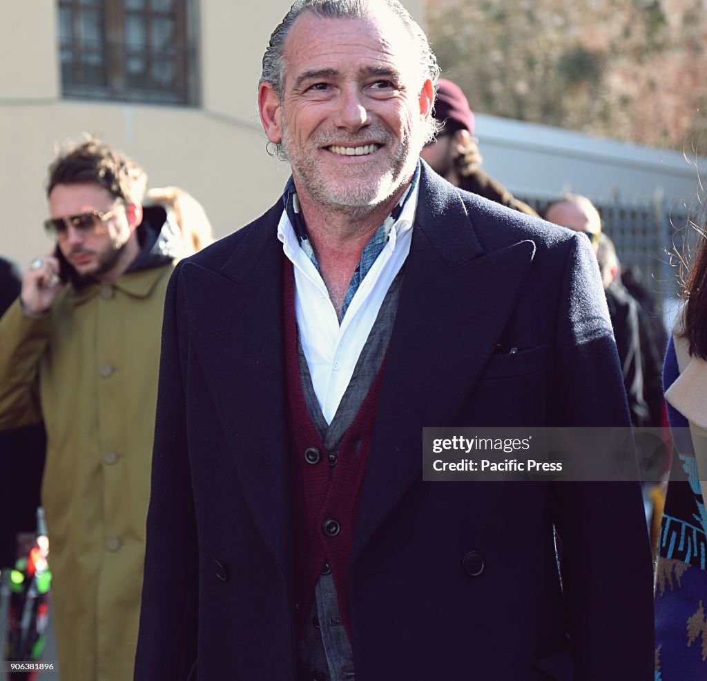 Alessandro Squarzi on the street during the Pitti 93...