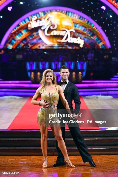 Gemma Atkinson and Aljaz Skorjanec during the Strictly Come Dancing Live Tour Launch held at Arena Birmingham.Â