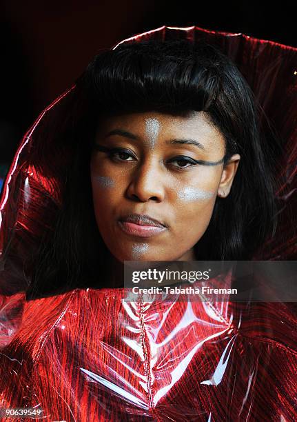 Brown poses backstage on the second day of Bestival at Robin Hill Country Park on September 12, 2009 in Newport, Isle of Wight.