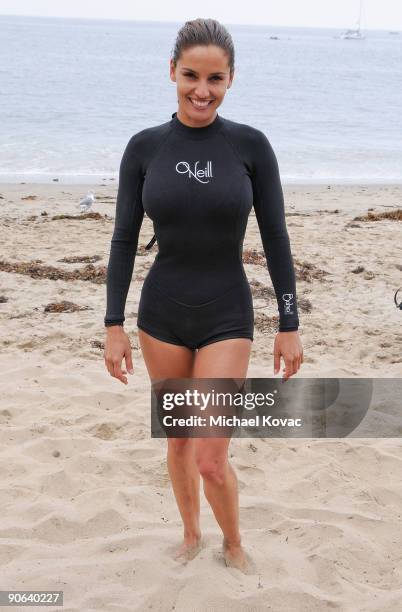 Actress Leonor Varela attends the 4th Annual Surfrider Foundation Celebrity Expression Session at First Point, Surfrider Beach on September 12, 2009...