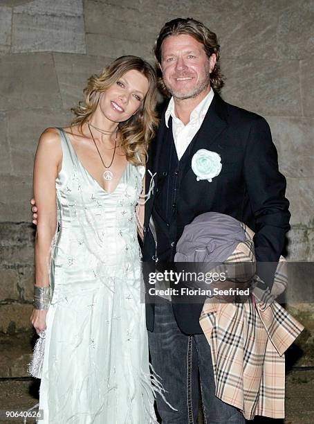 Ursula Karven and Mats Wahlstroem attend the wedding party of Barbara Becker and Arne Quinze at Belvedere Palac on September 12, 2009 in Potsdam,...