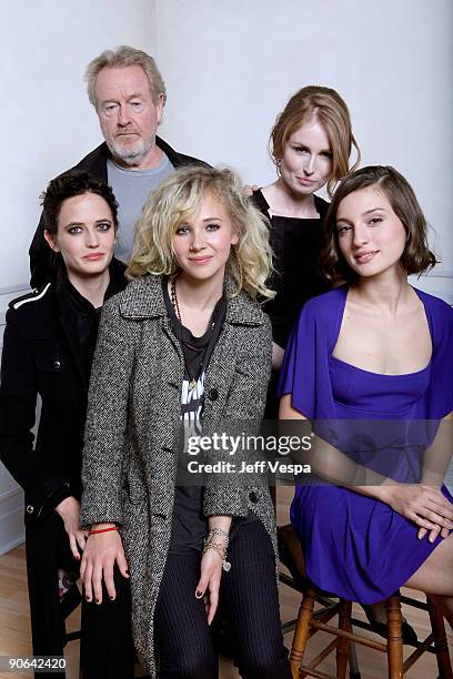 Actress Eva Green, director Ridley Scott, actress Juno Temple, director Jordan Scott, and actress Maria Valverde pose for a portrait during the 2009...