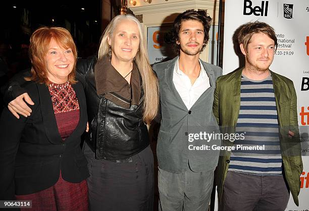 Actress Kerry Fox, director Jane Campion, actor Ben Whishaw and guest attend the "Bright Star" Premiere held at The Visa Screening Room at the Elgin...
