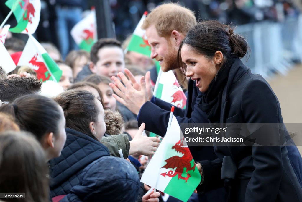 Prince Harry And Meghan Markle Visit Cardiff Castle