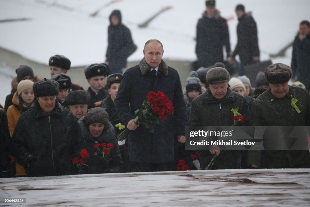Russian President Vladimir Putin mark the 75-th Anniversary of the break of Nazi's siege of Leningrad