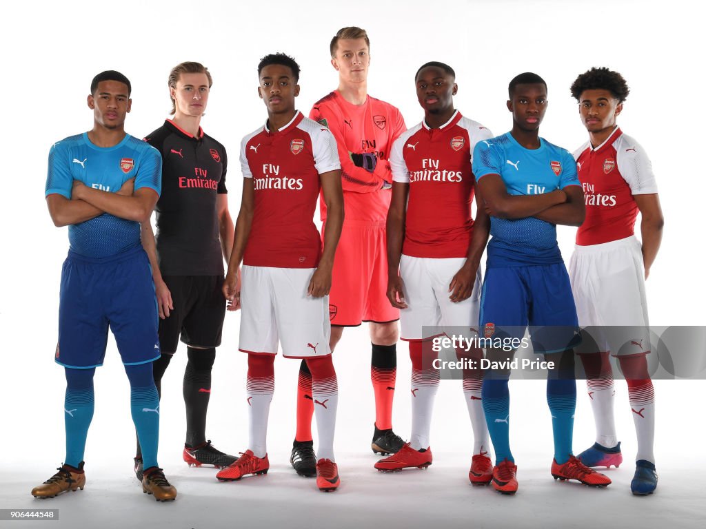 Arsenal 'Academy Graduates' Magazine Photoshoot