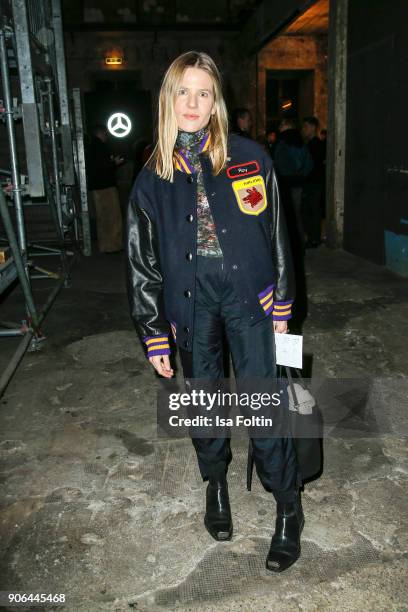 Aino Laberenz during the Fashion HAB show presented by Mercedes-Benz at Halle am Berghain on January 17, 2018 in Berlin, Germany.