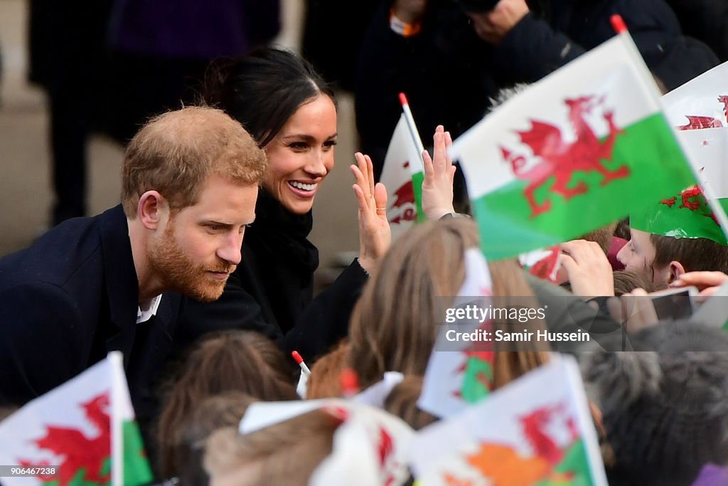 Prince Harry And Meghan Markle Visit Cardiff Castle