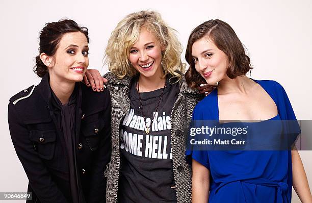 Actresses Eva Green, Juno Temple and Maria Valverde from the film 'Cracks' pose for a portrait during the 2009 Toronto International Film Festival at...