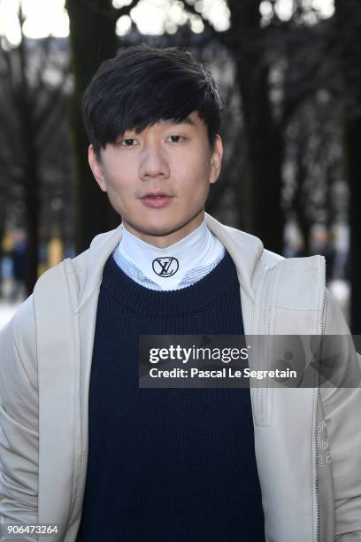 Lin attends the Louis Vuitton Menswear Fall/Winter 2018-2019 show as part of Paris Fashion Week on January 18, 2018 in Paris, France.