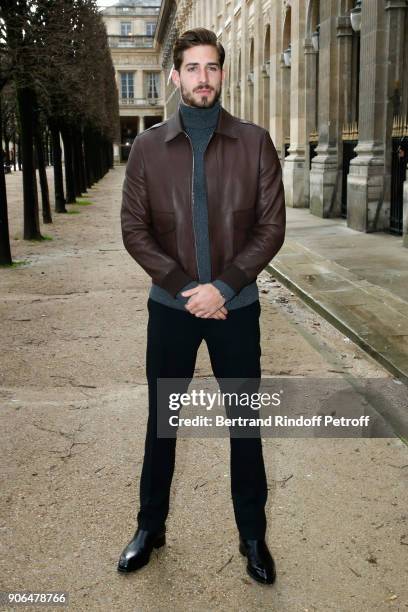 Kevin Trapp attends the Louis Vuitton Menswear Fall/Winter 2018-2019 show as part of Paris Fashion Week on January 18, 2018 in Paris, France.