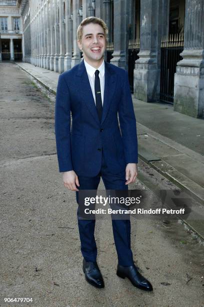 Xavier Dolan attends the Louis Vuitton Menswear Fall/Winter 2018-2019 show as part of Paris Fashion Week on January 18, 2018 in Paris, France.