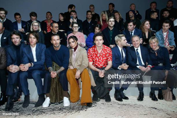 Antoine Arnault, his brother Alexandre Arnault, David Beckham, Victoria Beckham, their son Brooklyn Beckham, Xavier Dolan, CEO of Louis Vuitton...