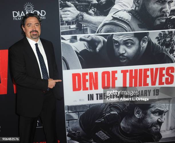 Director Christian Gudegast arrives for the Premiere Of STX Films' "Den Of Thieves" held at Regal LA Live Stadium 14 on January 17, 2018 in Los...