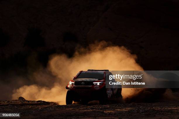 Bernhard Ten Brinke of the Netherlands and Toyota Gazoo Racing drives with co-driver Michel Perin of France in the Toyota Car in the Classe : T1.1 :...
