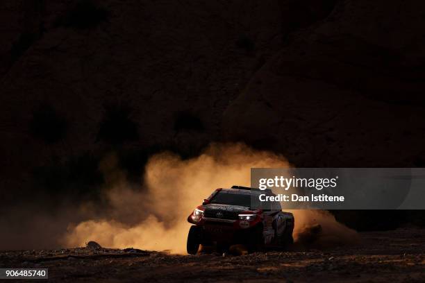 Bernhard Ten Brinke of the Netherlands and Toyota Gazoo Racing drives with co-driver Michel Perin of France in the Toyota Car in the Classe : T1.1 :...