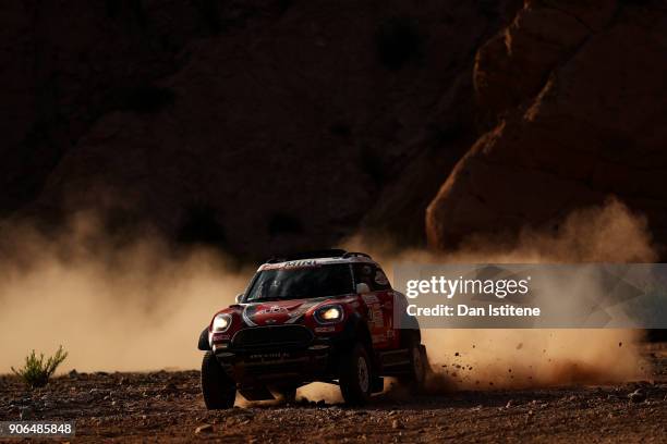 Boris Garafulic of Chile and Mini X-Raid drives with co-driver Filipe Palmeiro of Portugal in the ALL 4 Racing Mini car in the Classe : T1.2 : 4x4...