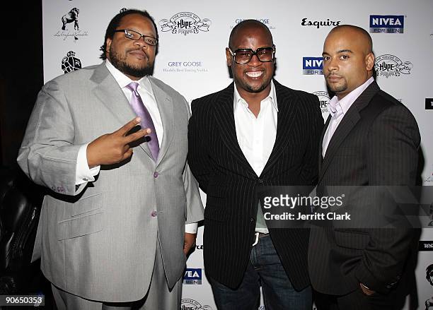 Chris Robinson, Andre Harrell and Jessy Terrero attend the 2nd annual House of Hype Directors Dinner at Levant East at the Hotel on Rivington on...