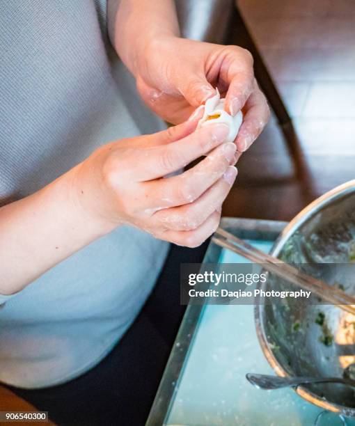 Dumpling Hand 1,511 Hands Making Dumplings Stock Photos, High-Res Pictures, and ...
