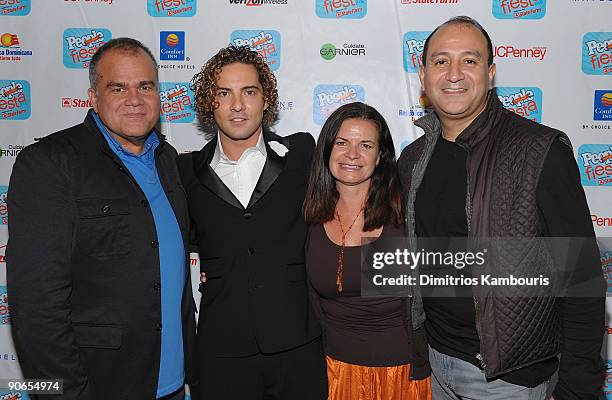 People en Espanol managing editor Armando Correa, David Bisbal, People en Espanol publisher Lucia Ballas-Traynor and Daniel Villaroel attend the...