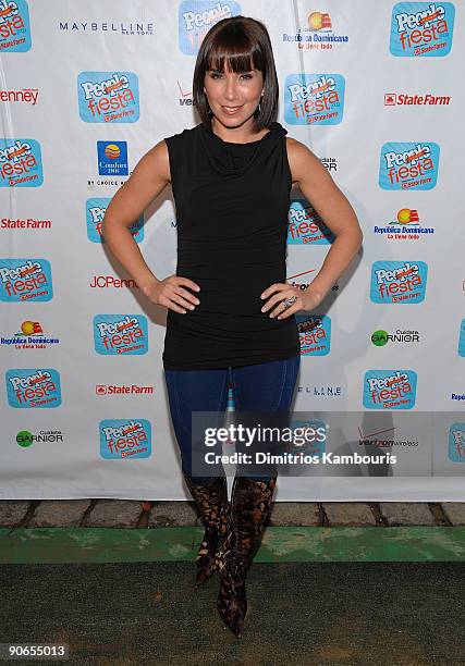 Laura Posada attends the Hispanic Heritage Month with Fiesta 2009 People En Espanol Celebration at the Rumsey Playfield on September 12, 2009 in New...