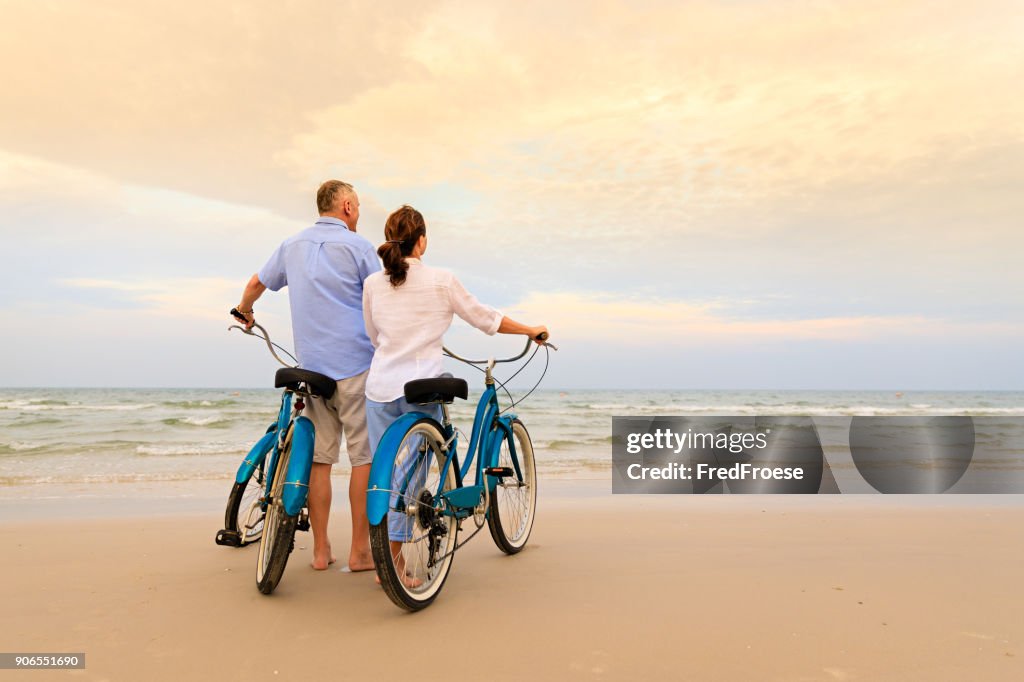 Active couple with bikes