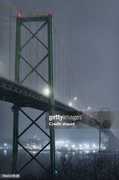 mackay bridge snowfall - mackay street stock pictures, royalty-free photos & images